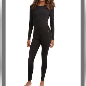 Spyder Women’s Base Layer Set Black Size L Thermoweb Brushed Interlock New